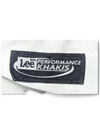 JAKE & IPI Lee Performance Khakis beige trousers brand label stitched on fabric
