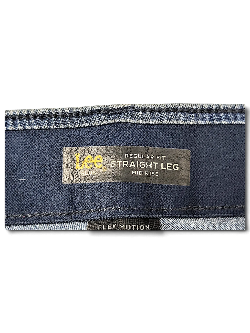 JAKE & IPI Lee Plus regular fit straight leg mid rise jeans with Flex Motion waistband detail