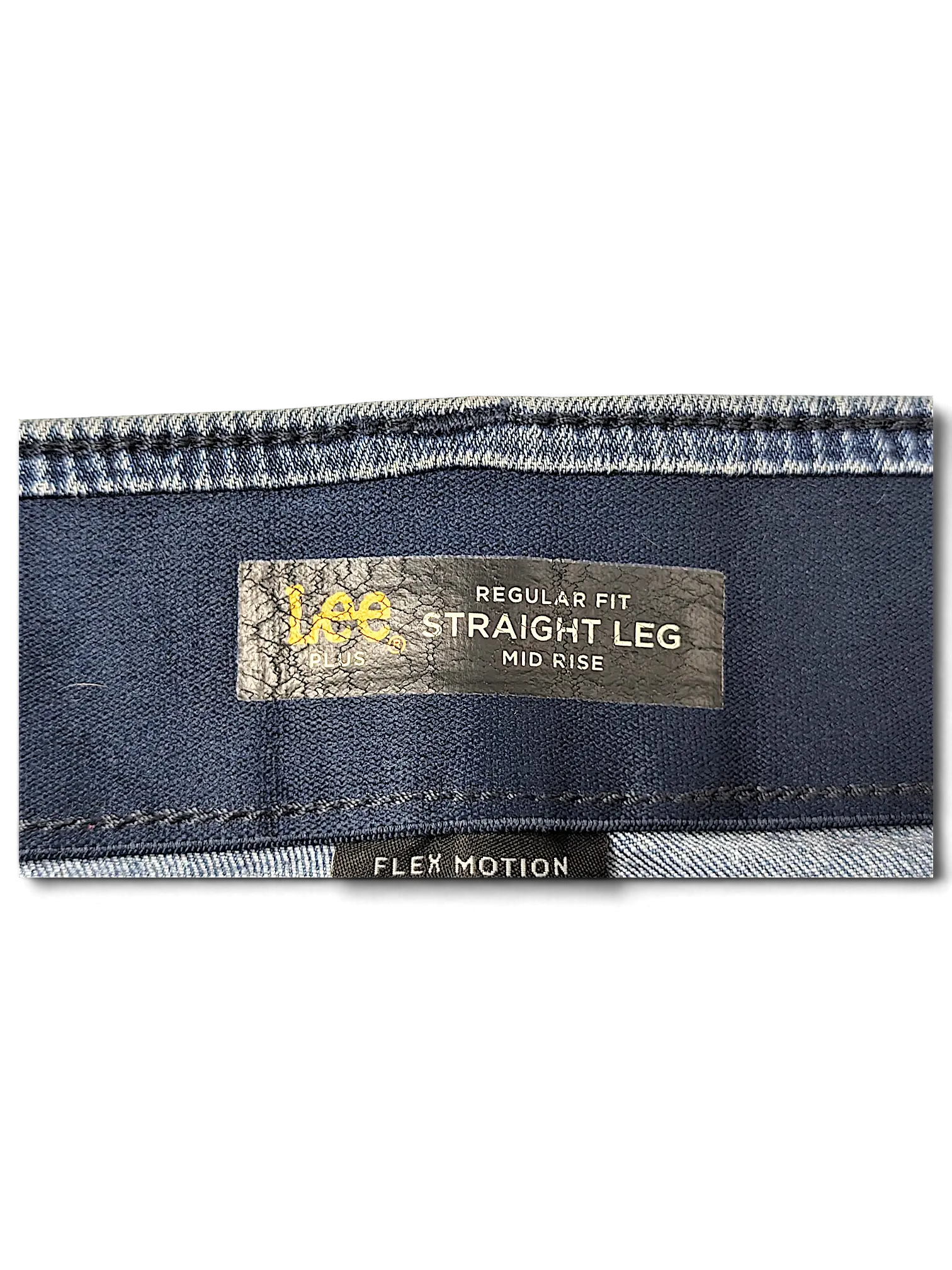 JAKE & IPI Lee Plus regular fit straight leg mid rise jeans with Flex Motion waistband detail