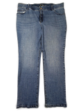 JAKE & IPI Lee Plus regular fit straight leg jeans in medium wash denim with a comfortable mid-rise waistband.