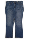 JAKE & IPI Lee Riders midrise straight leg jeans in medium blue denim with classic five-pocket styling