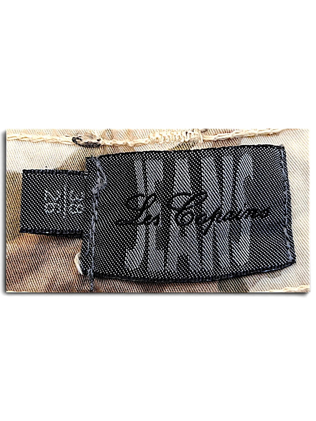 JAKE & IPI Les Copains brand label on beige floral trousers