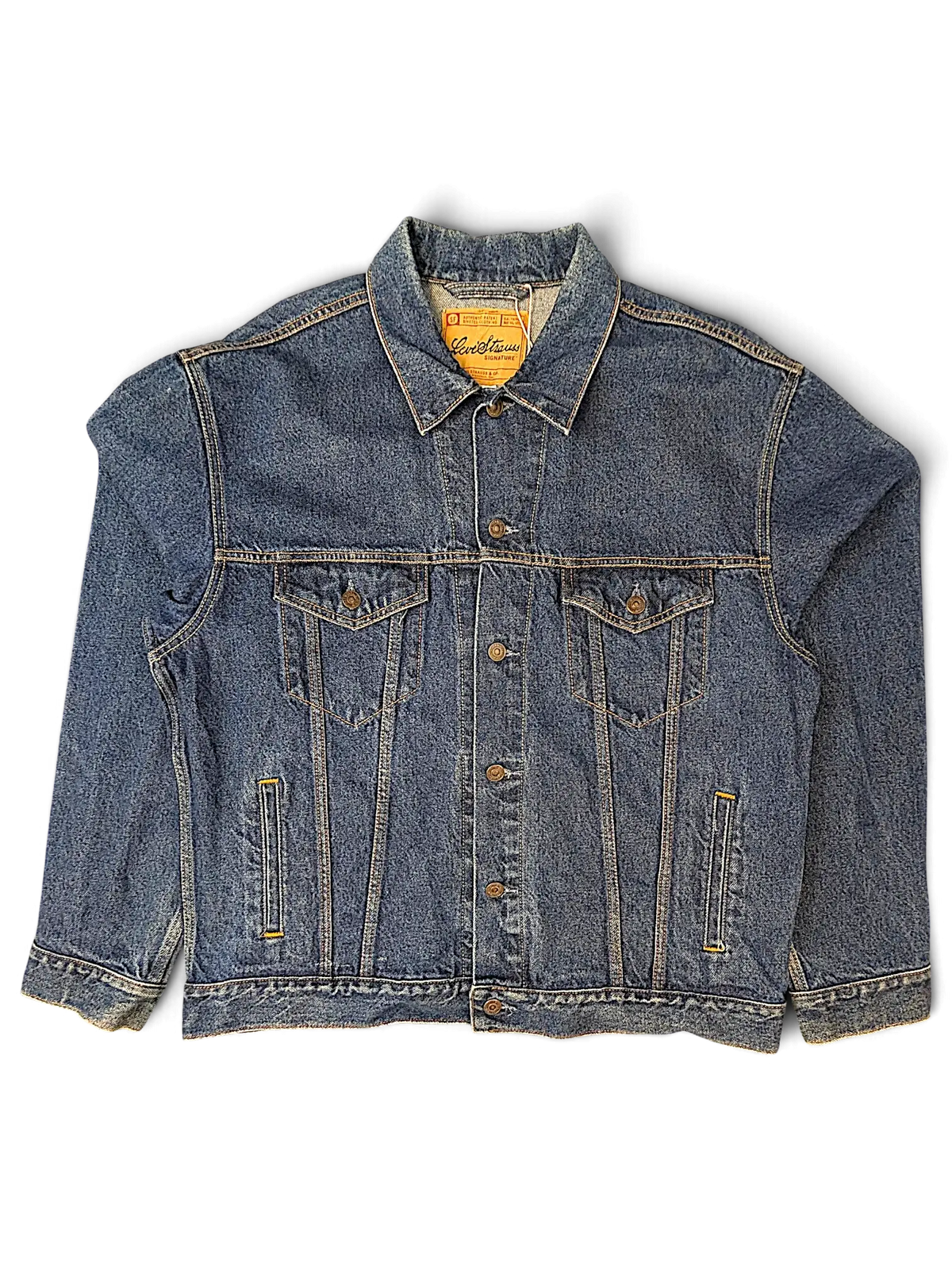 JAKE & IPI Levi Strauss Signature dark blue denim jacket with button-up front and chest pockets