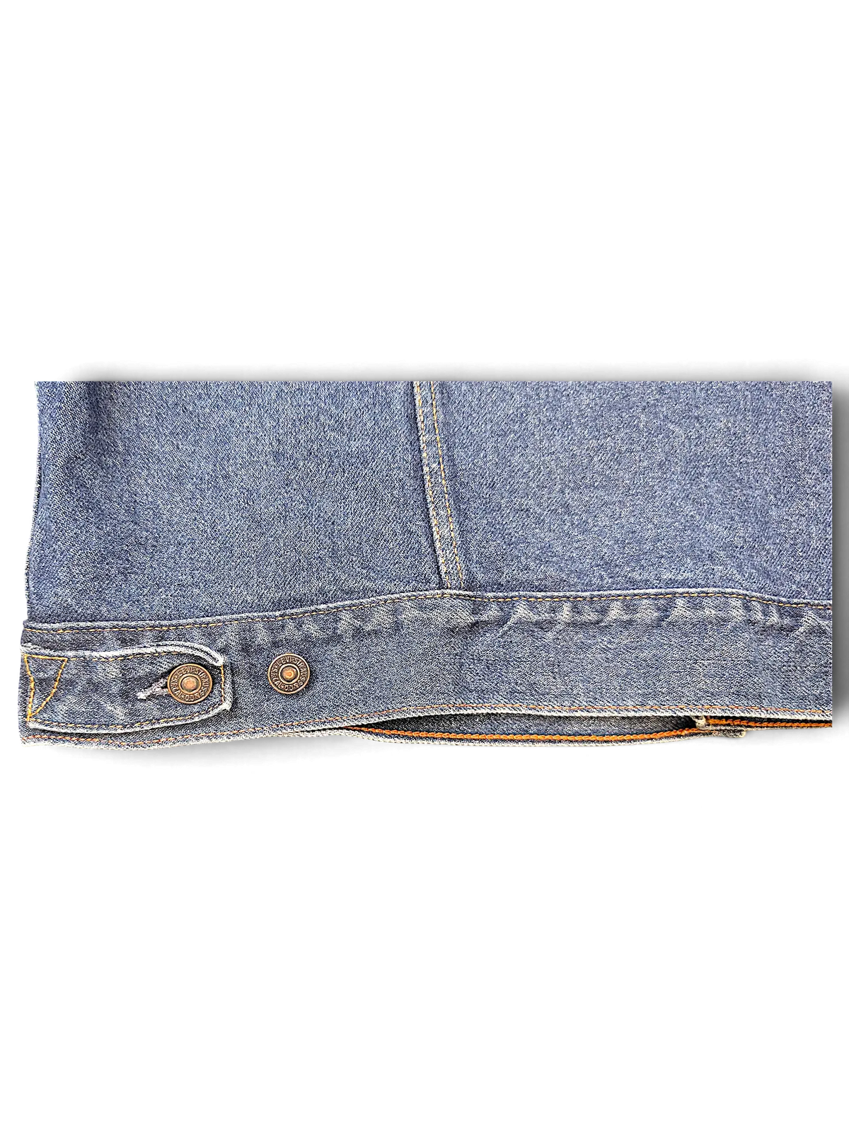 JAKE & IPI Levi Strauss Signature dark blue denim jacket featuring adjustable button waist tabs.