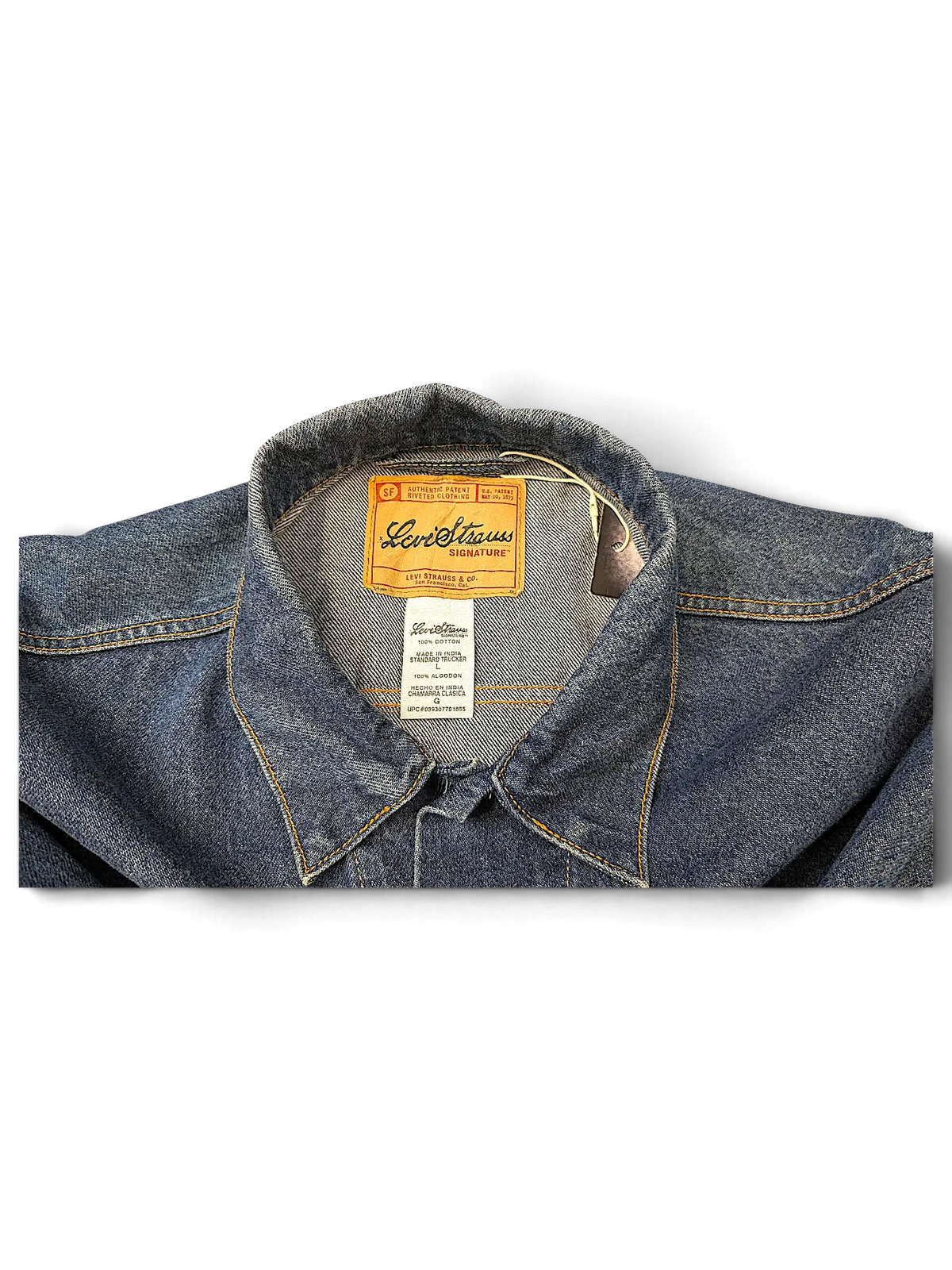 JAKE & IPI Levi Strauss Signature dark blue denim jacket with classic collar and interior brand label
