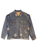 JAKE & IPI Levi Strauss Signature distressed blue denim jacket with button-up front and chest pockets