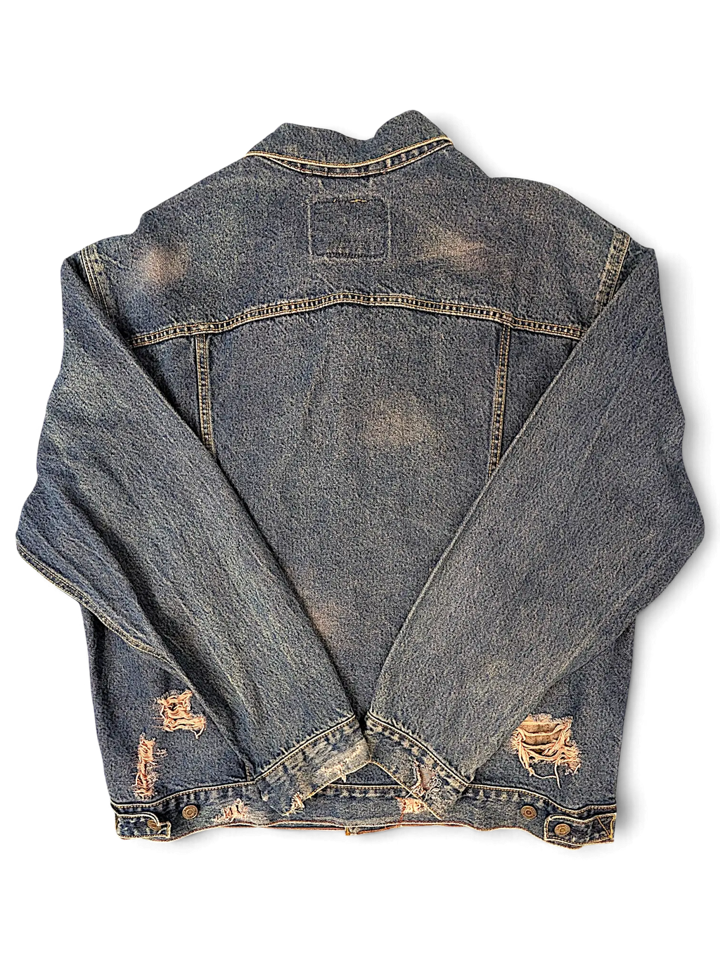 JAKE & IPI Levi Strauss Signature blue denim jacket with distressed back detailing and faded wash finish
