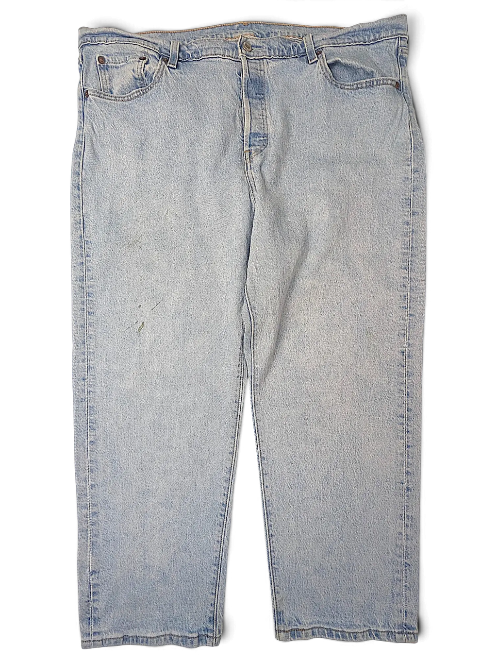 JAKE & IPI Levi's 501 20W light wash denim jeans with classic five-pocket construction and straight leg fit.