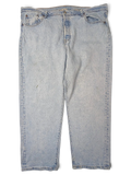 JAKE & IPI Levi's 501 20W light wash denim jeans with classic five-pocket construction and straight leg fit.