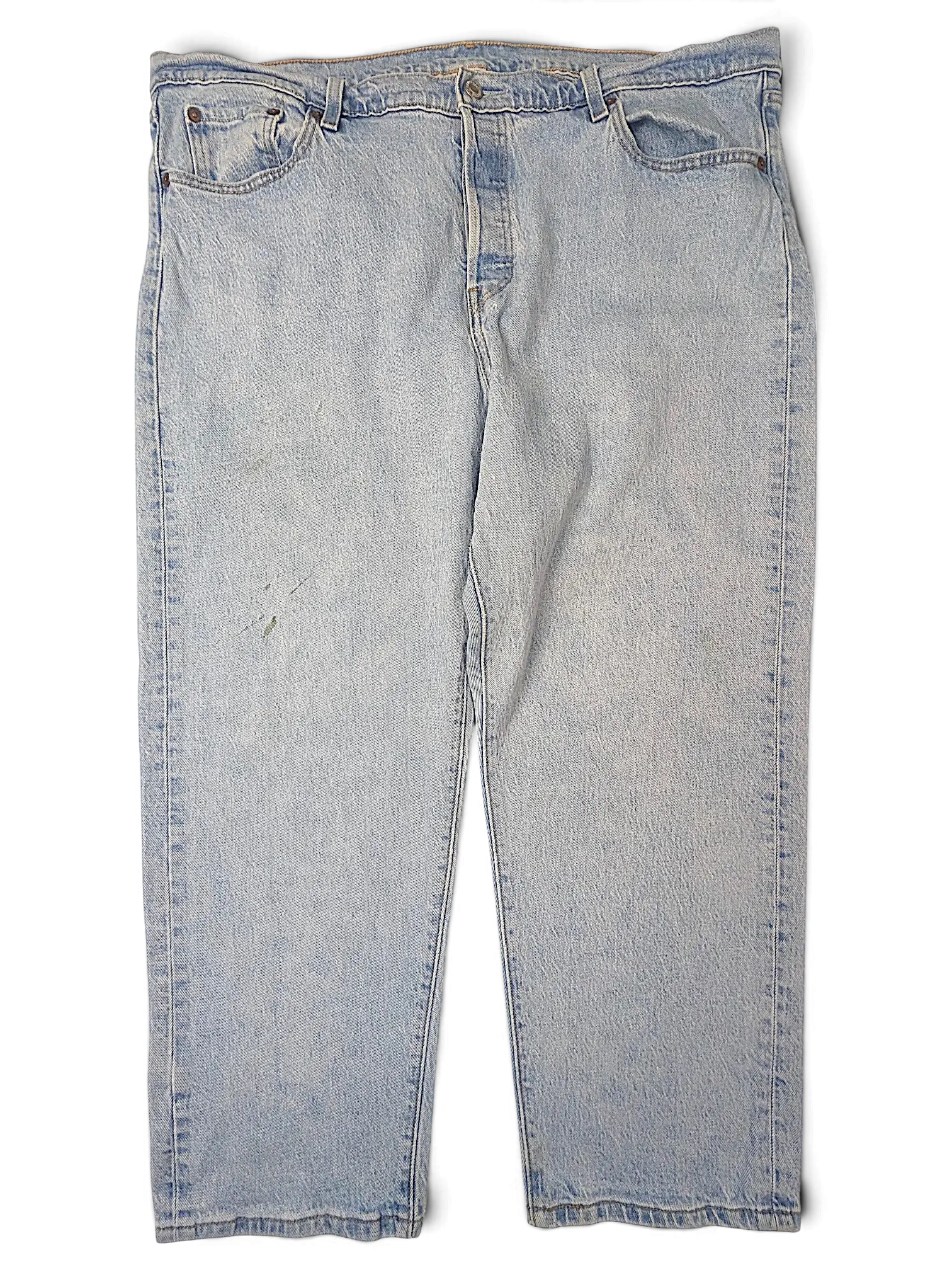 JAKE & IPI Levi's 501 20W light wash denim jeans with classic five-pocket construction and straight leg fit.