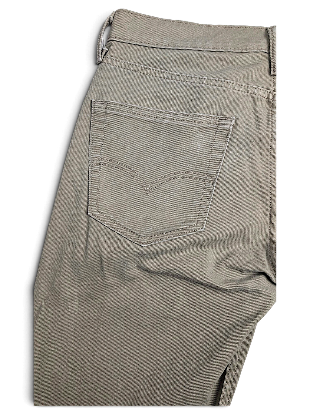 JAKE & IPI pre-owned Levi’s 511 slim fit beige stretch denim jeans showing the back pocket detail