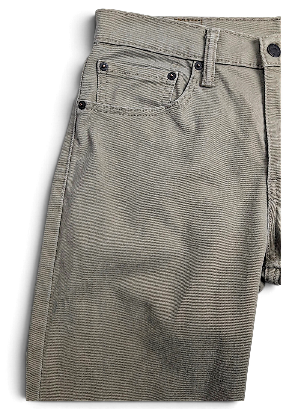 JAKE & IPI pre-owned Levi’s 511 slim fit jeans in beige stretch cotton denim with classic five-pocket detailing.