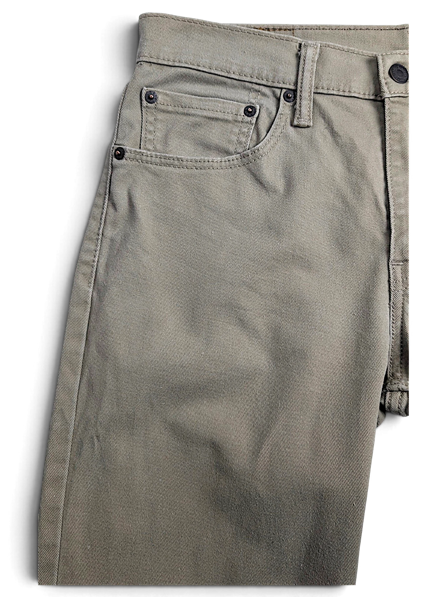 JAKE & IPI pre-owned Levi’s 511 slim fit jeans in beige stretch cotton denim with classic five-pocket detailing.