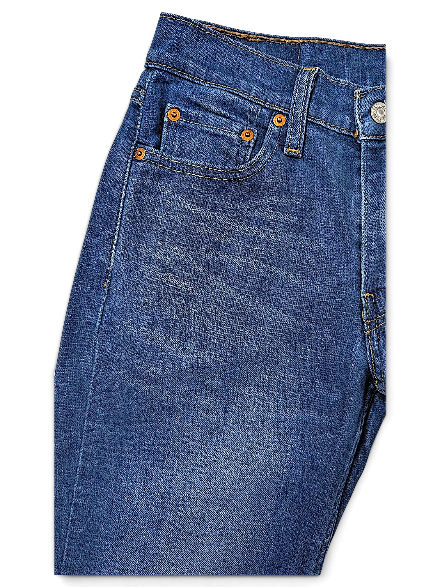 JAKE & IPI Levi's 514 blue denim jeans featuring classic five-pocket styling and copper rivets