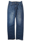 JAKE & IPI Levi's 514 straight leg jeans in medium wash blue denim with whiskering details