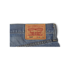 JAKE & IPI Levi's 514 -farkut, takavyötäröllä klassinen vaaleanruskea nahkainen merkkilappu