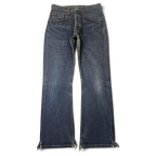 JAKE & IPI Levi's 555 siniset farkut klassisella viisitaskurakenteella ja rispaantuneella helmalla.