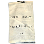 JAKE & IPI Levi's 555 -farkkujen sisäpuolen hoito-ohjelappu, koko W30 L30 ja valmistustiedot