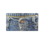 JAKE & IPI Levi's 584 87 siniset farkut klassisella metallinappikiinnityksellä ja kontrastitikkauksilla