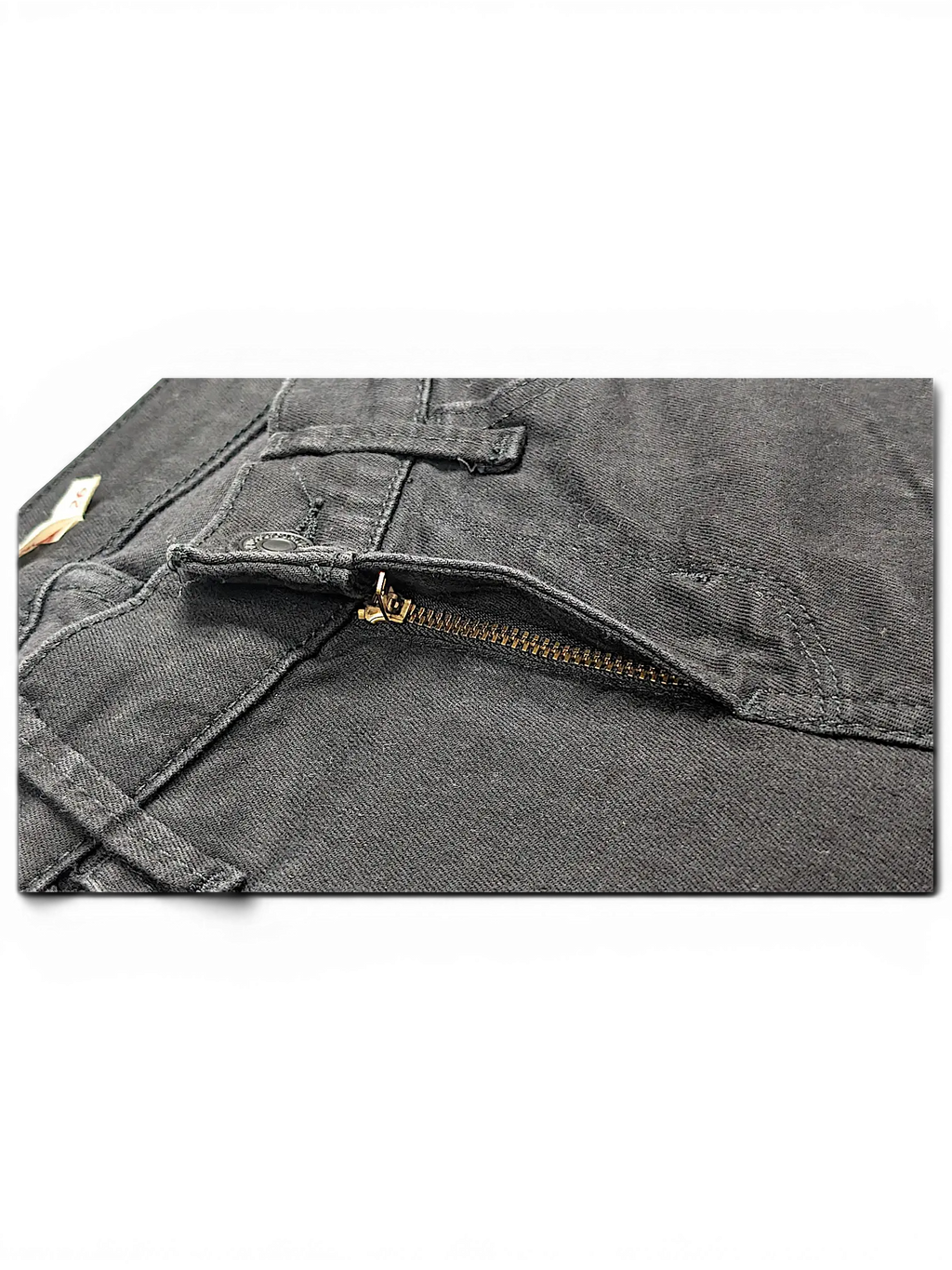 JAKE & IPI Levi's 710 super skinny jeans in charcoal grey denim with a metal zipper fly and belt loops