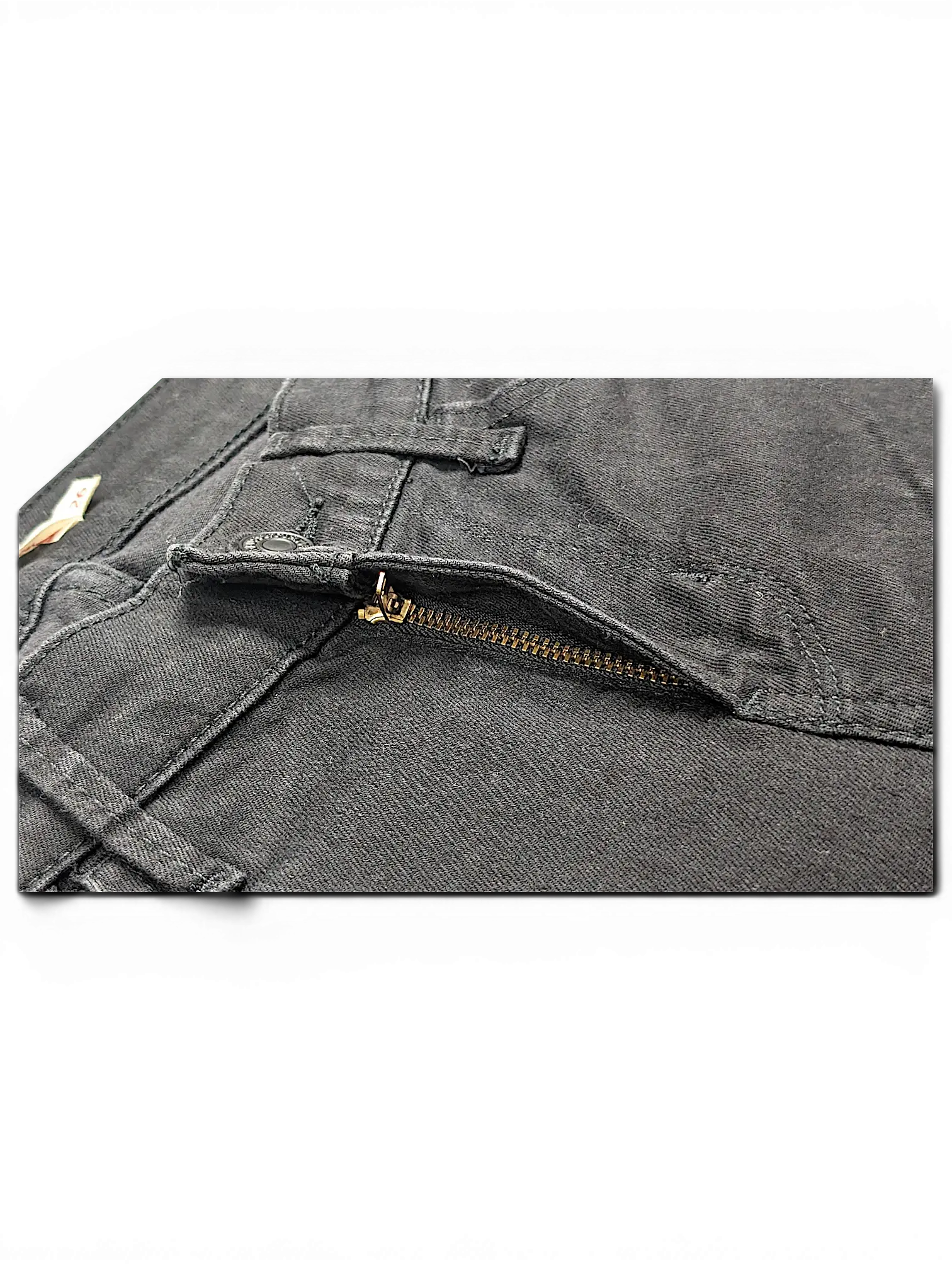 JAKE & IPI Levi's 710 super skinny jeans in charcoal grey denim with a metal zipper fly and belt loops