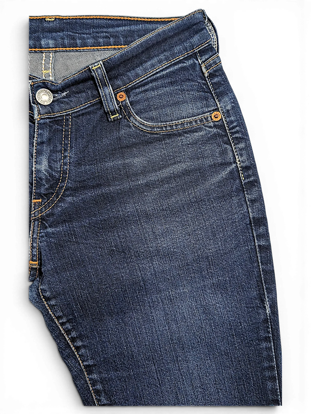 JAKE & IPI Levi's 529 bootcut jeans in dark wash denim with classic copper rivets and contrast stitching