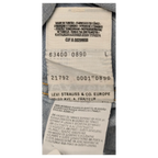 JAKE & IPI Levi's light blue denim shirt care label with fabric composition and origin details