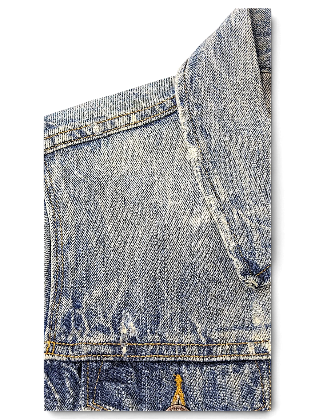 JAKE & IPI Levi's Strauss girls light wash denim jacket with classic collar and contrast stitching