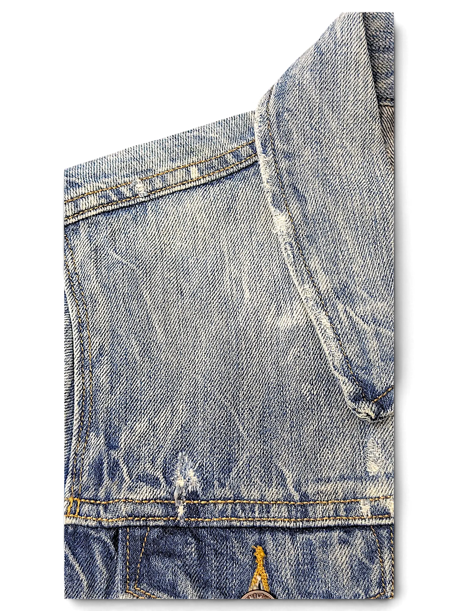 JAKE & IPI Levi's Strauss girls light wash denim jacket with classic collar and contrast stitching