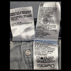 JAKE & IPI Levi's 505 -farkkujen sisäpuolen hoitolappu materiaali- ja valmistustietoineen