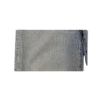 JAKE & IPI Levi's light wash denim jeans showing fabric texture and a small spot detail