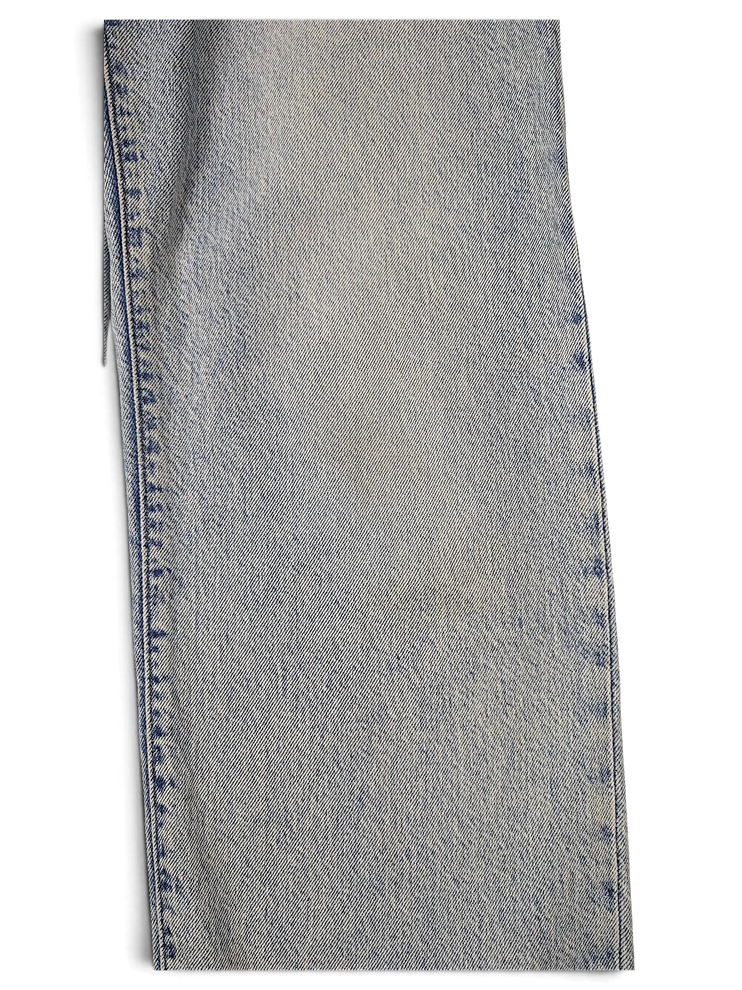 JAKE & IPI Levi's light wash blue denim jeans featuring a classic straight leg fit and durable cotton fabric.
