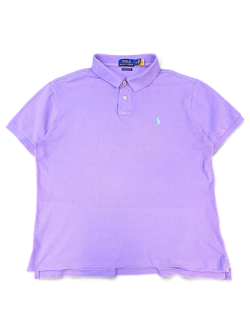 JAKE & IPI lilac cotton polo shirt with short sleeves and embroidered logo on the chest
