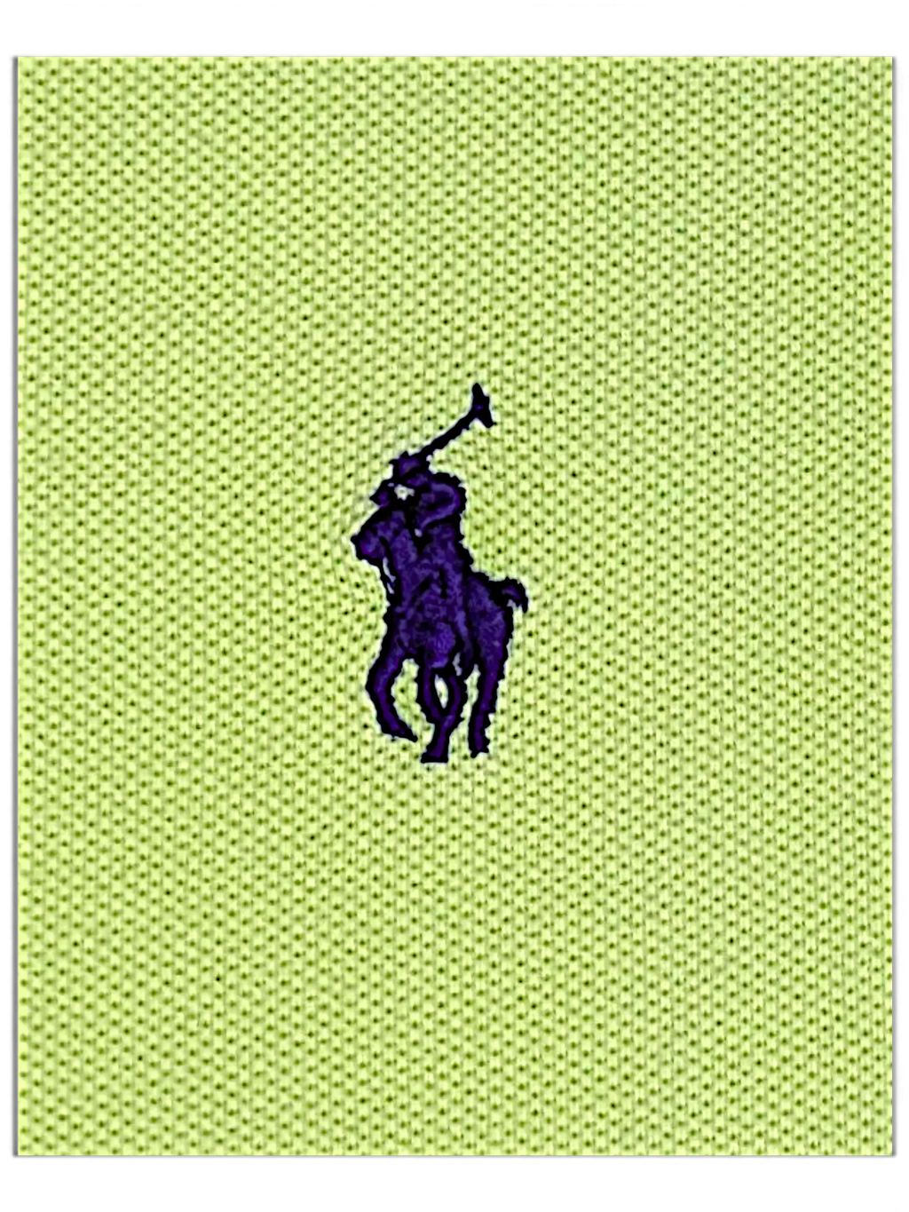 JAKE & IPI lime green classic fit polo shirt featuring a dark purple embroidered logo on textured cotton fabric