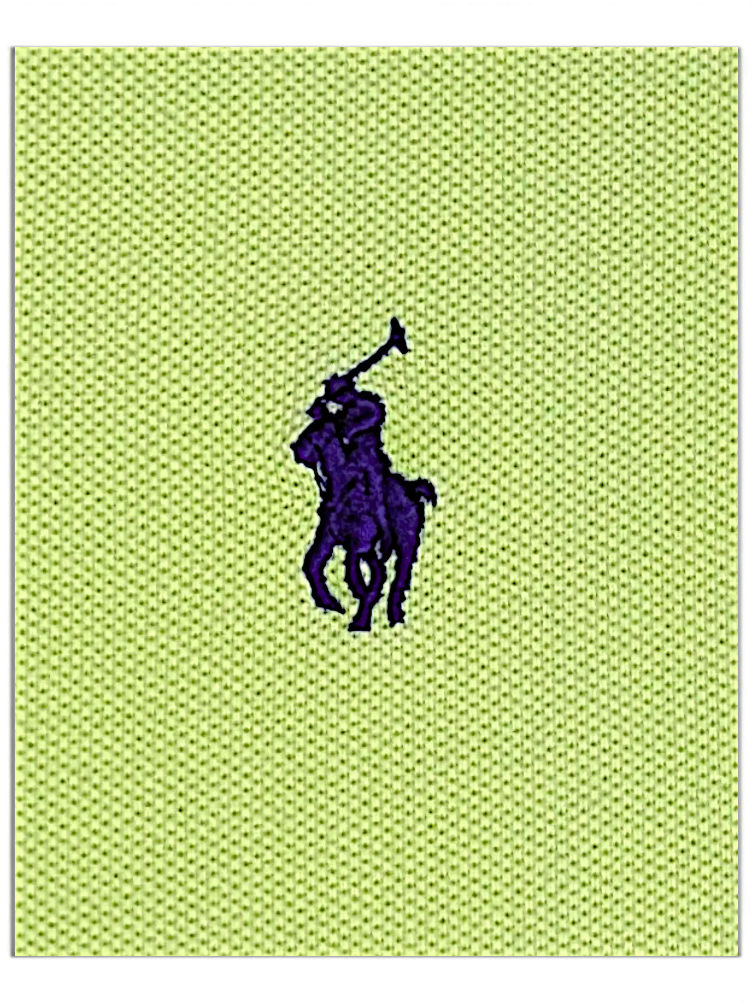 JAKE & IPI lime green classic fit polo shirt featuring a dark purple embroidered logo on textured cotton fabric