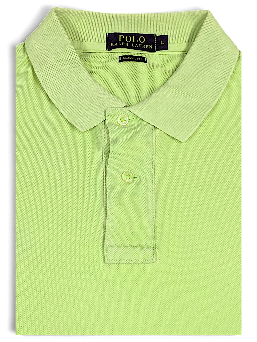 JAKE & IPI lime green classic fit polo shirt with a ribbed collar and button placket