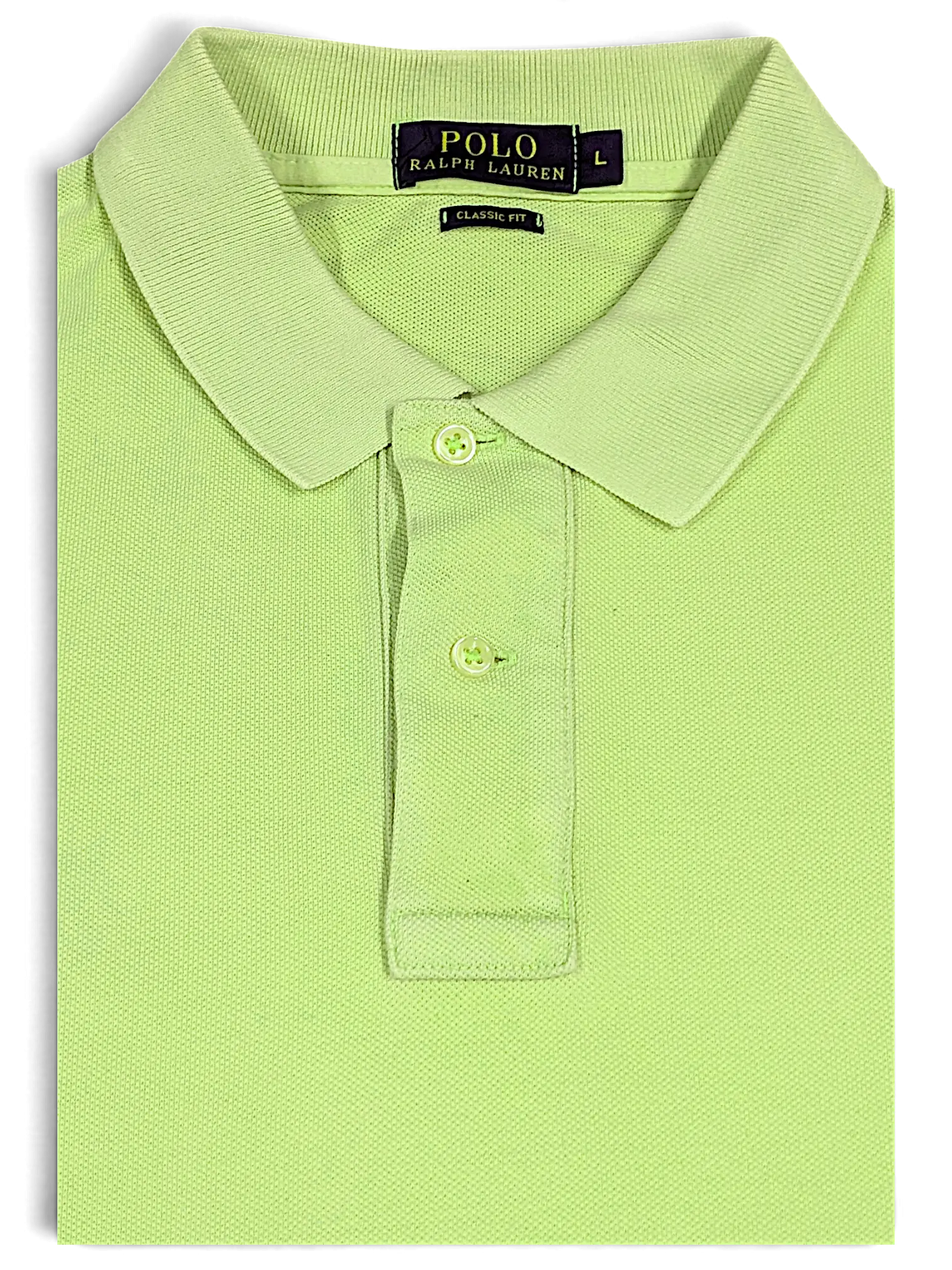 JAKE & IPI lime green classic fit polo shirt with a ribbed collar and button placket
