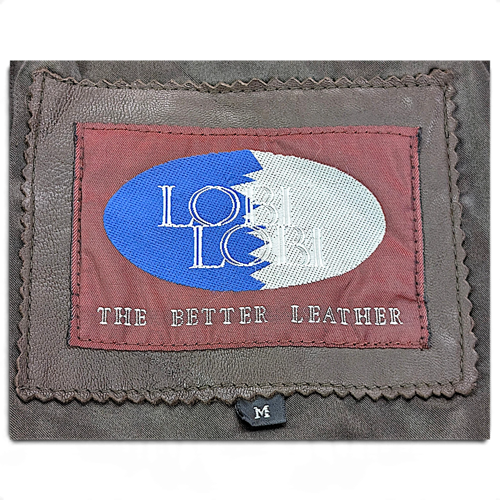 Lobi Lobi Brown Genuine Leather Car Coat – M – brand and size label.