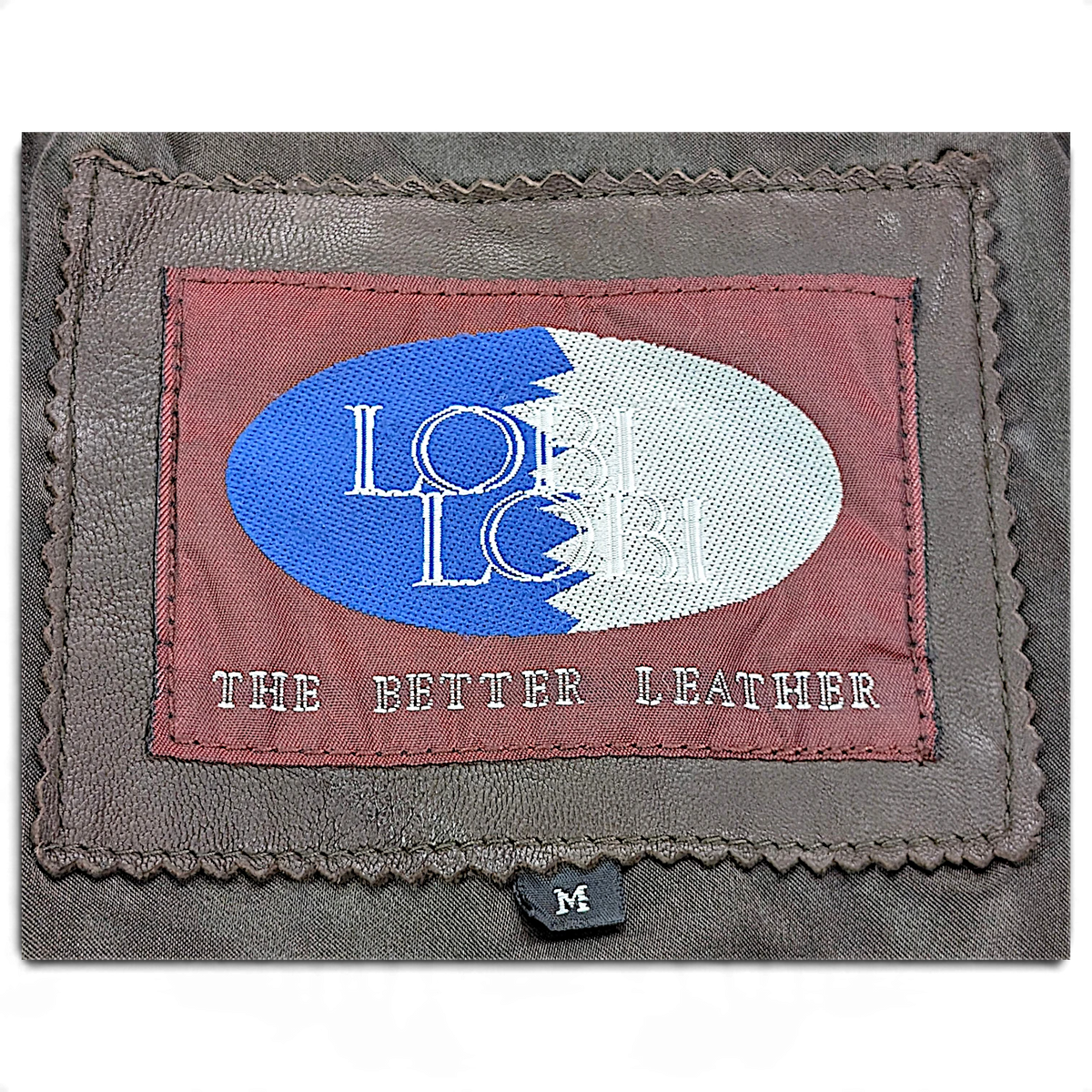 Lobi Lobi Brown Genuine Leather Car Coat – M – brand and size label.