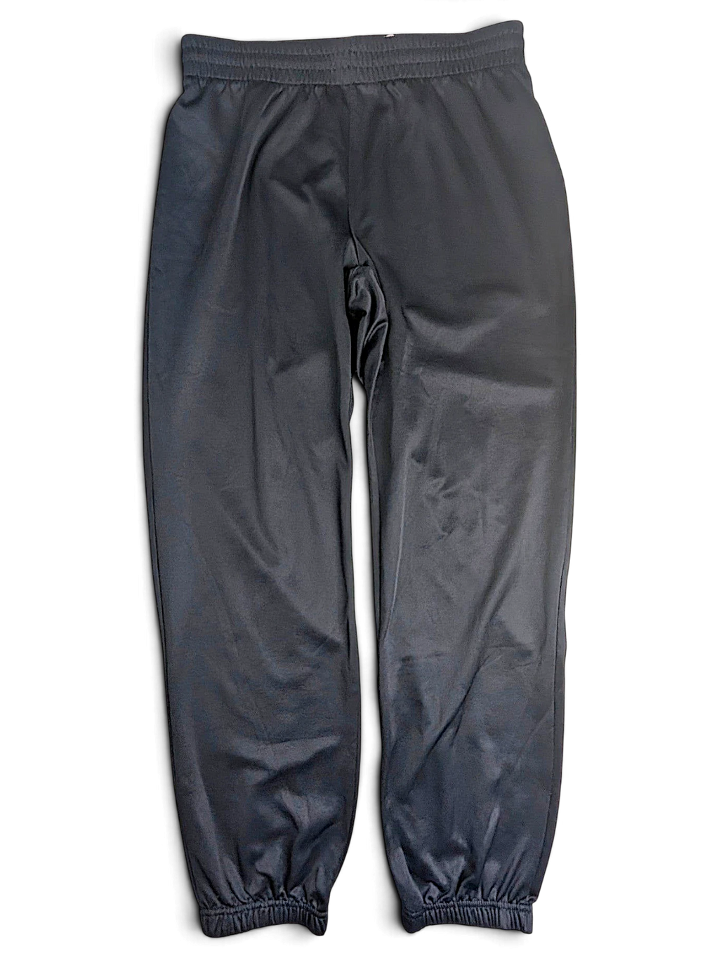 JAKE & IPI pre-owned navy blue Lotto track pants with elastic cuffs and lightweight polyester fabric