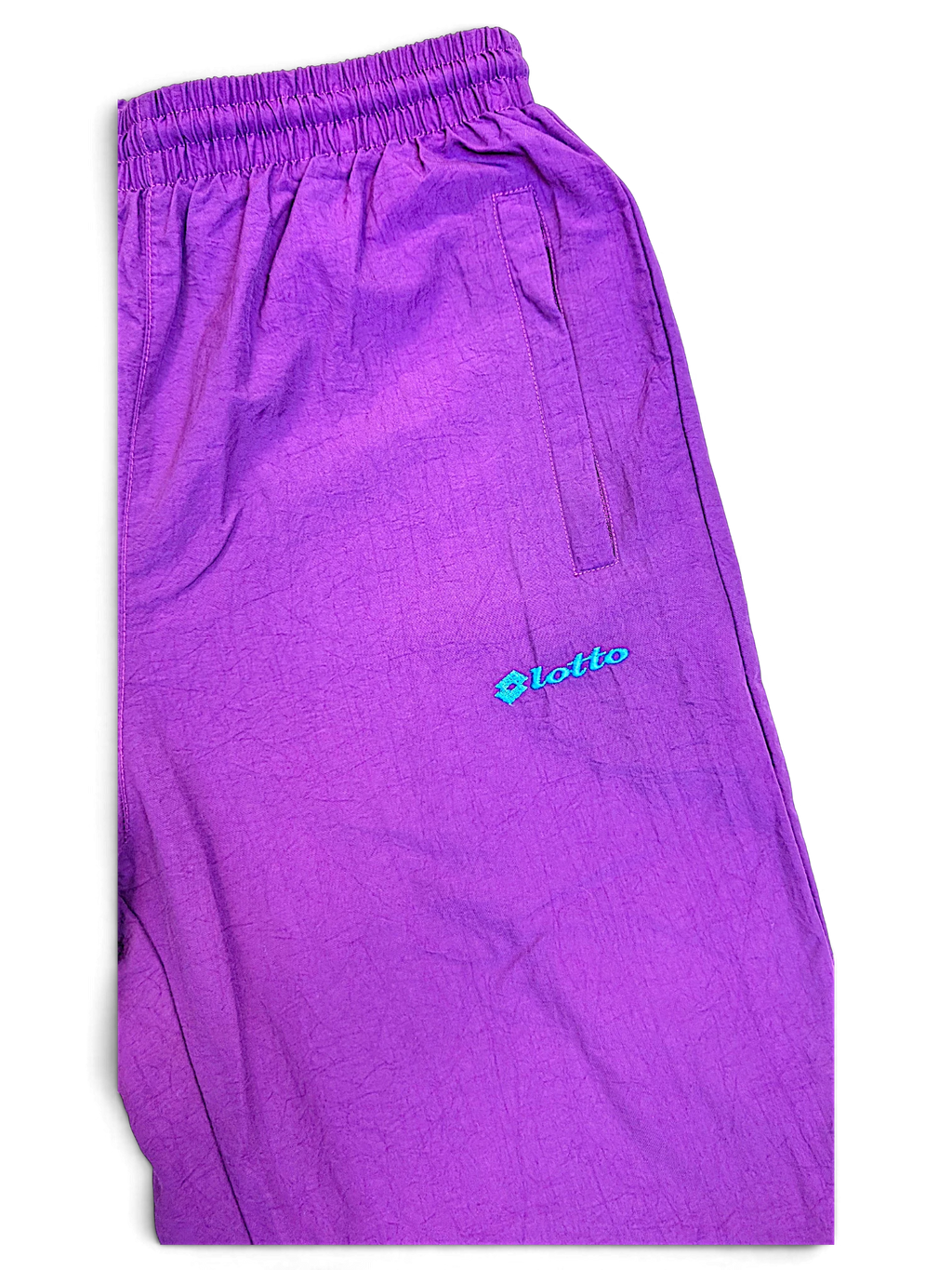 JAKE & IPI pre-owned purple Lotto track pants with elastic waistband and embroidered logo detail