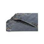 JAKE & IPI Lois Jane siniset farkut: comfort waist, vetoketjuhalkio ja kontrastitikkaukset.
