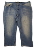 JAKE & IPI Love X Indigo Y2K style blue denim jeans with whiskering and contrast stitching