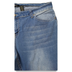 JAKE & IPI Love X Indigo Y2K-tyyliset siniset farkut, kontrastitikkaukset ja haalistettu pesu