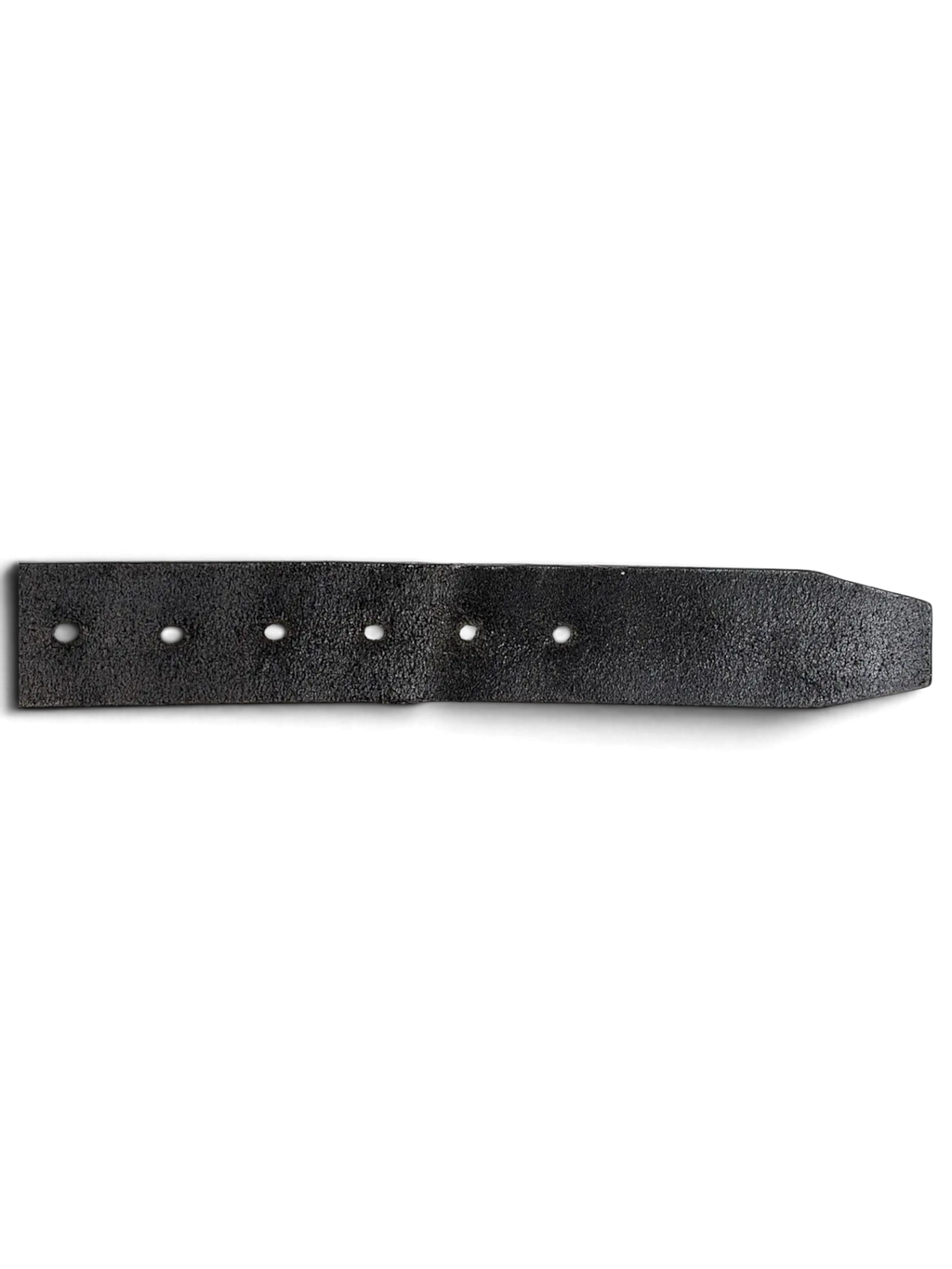 JAKE & IPI Luigi Lamberto black leather belt strap featuring a smooth finish and evenly spaced adjustment holes