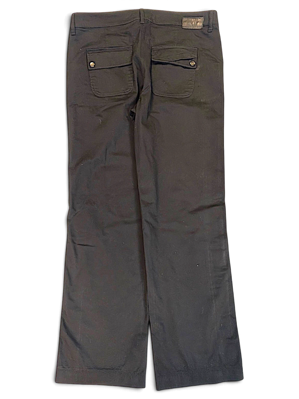 JAKE & IPI pre-owned MAC Jeans black bootcut trousers with back flap pockets and a clean dark finish.
