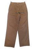 JAKE & IPI Marlboro Classics brown 100% cotton straight-leg chinos with a classic pleated front design.