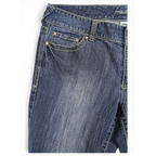JAKE & IPI Maurices straight leg jeans in dark blue denim with contrast stitching and front pocket detail