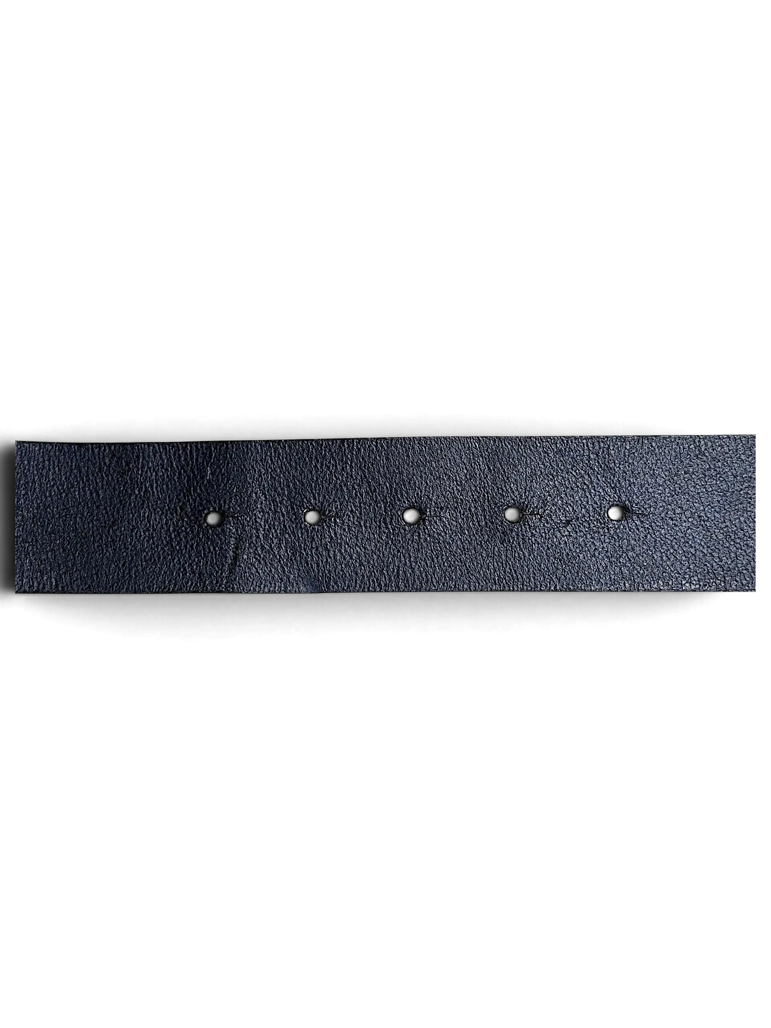 JAKE & IPI Maximilian blue leather belt with a textured finish and five adjustment holes