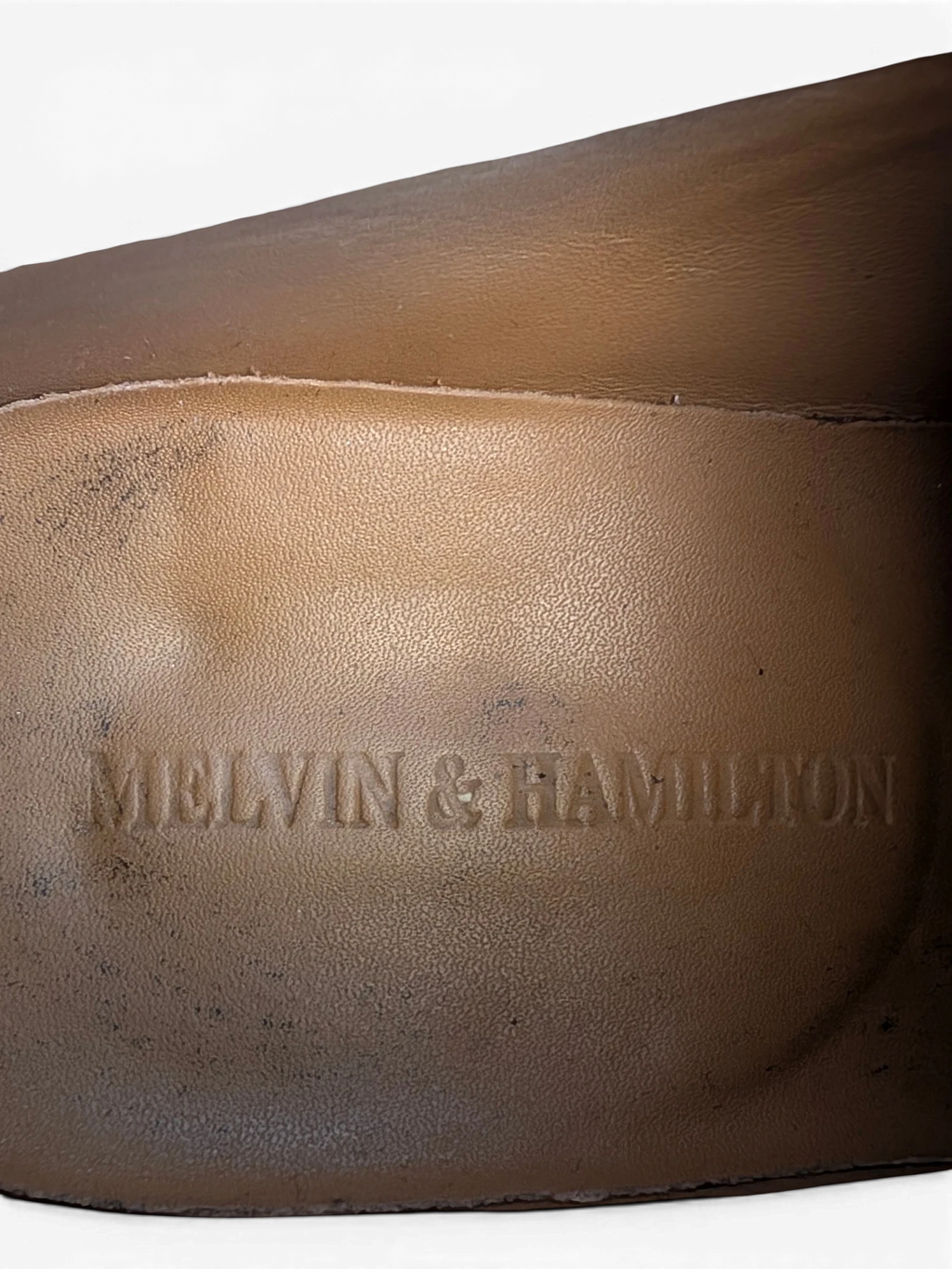 JAKE & IPI Melvin & Hamilton ankle boots featuring a tan leather interior with embossed brand logo
